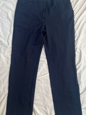 DKNY Womens Dark Navy Stretch Dress Pants